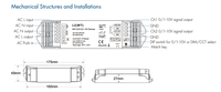 Contrôleur LED Skydance Tuya L2(WT) 2CH Wi-Fi & RF 0/1-10V Gradateur Wi-Fi RF AC Contrôle par application pour bande LED CCT