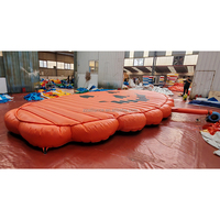 Structure gonflable d'Halloween en forme de citrouille facile à installer pour enfants, idéale pour la location commerciale