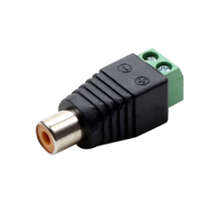 Connecteur mâle pour CCTV, de Type vert, AV à vis RCA