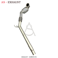 Collecteur d'échappement sport à haut débit avec catalyseur pour VW Golf MK7 GTI 2.0T en acier inoxydable, échappement sport à soupapes, épaisseur 1,5 mm, garantie 2 ans