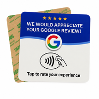 Panneau de table en PVC personnalisé Syno Brand NFC pour avis Google, impression offset laminée 5 étoiles avec film de revue, directement de l'usine pour entreprises