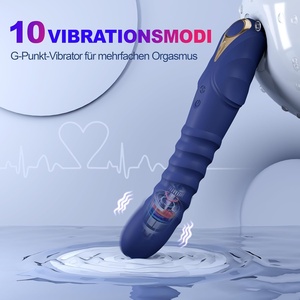 Sessiz şok vibratör kadınlar 2-in-1 yapay penis 10 titreşim 3 şok modları esnek kafa g-spot klitoral stimülasyon yumuşak - Product Image 3