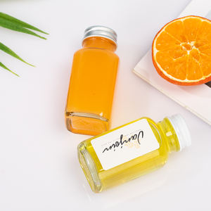 แก้วช็อตทรงเหลี่ยมฝรั่งเศสใสคุณภาพพรีเมียม ขนาด 2 ออนซ์ ขวดน้ำผลไม้แบบกด ขวดขิงพร้อมฝาปิด - Product Image 6