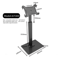 Support de moniteur portable rotatif, réglable en hauteur, Vesa, tablette, support de bureau autoportant, profil bas, jusqu'à 17,3 pouces