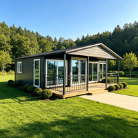 Maison conteneur préfabriquée extensible de taille personnalisable (20 pieds, 30 pieds, 40 pieds) au design moderne pour hôtel extérieur, villa ou mini-maison