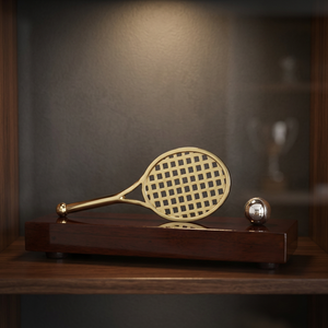 Trophée de tennis portable en laiton gravé, souvenir - Product Image 3