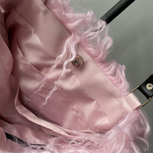 Borsa a Tracolla in Vera <span class=keywords><strong>Pelliccia</strong></span> d'<span class=keywords><strong>Agnello</strong></span> del Tibet, Vendita Diretta dalla Fabbrica, Alta Qualità, Grande Capacità, Lussuosa e Morbida, Moda Femminile - Product Image 6