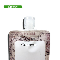 Pochette de bec de recharge debout 100% recyclable 50ml 90ml 100ml avec buse à ouverture rabattable