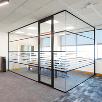 Paravent en verre sans cadre, verre trempé, séparateur de bureau, cloison modulaire amovible pour bureau, clinique, salon de beauté