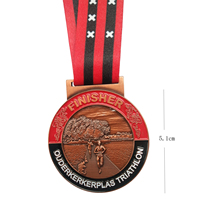Fabricant de médailles Médaille personnalisée en alliage de zinc Métal Or Argent Bronze Design Médaille personnalisée avec ruban