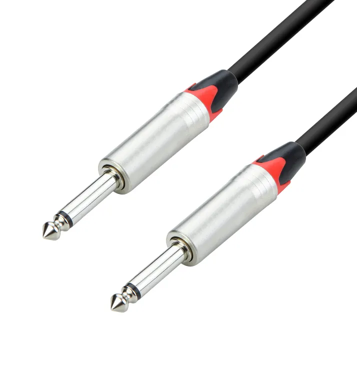 jinsanhu high quality 6.35mm mono ofc guitar instrument cable for audio