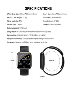Smart Watch i5 de <span class=keywords><strong>la</strong></span> presión arterial del perseguidor de <span class=keywords><strong>la</strong></span> aptitud del <span class=keywords><strong>ritmo</strong></span> cardíaco de <span class=keywords><strong>la</strong></span> prenda impermeable del deporte al p - Product Image 6