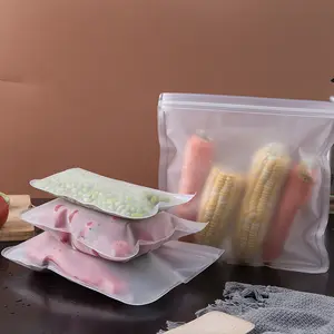 Silicone Food Storage Bag Reusable Stand Up Zip Shut Leakproof Containers Fresh Food Storage Bag Fresh Wrap Ziplock Bag