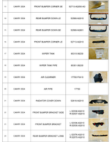 CZJF haute qualité nouveau coin latéral de pare-chocs avant en plastique de fibre de verre pour Toyota Camry 2024 2025 LE SE 52713-AQ010 52713-AQ050-AO
