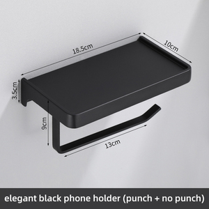 Sanga Fashion New Aluminium Wall Mounted Metal Bathroom Roll Tissue Storage Rack Toilet <b>Paper</b> <b>Holder</b> With Storage - Product Image 6