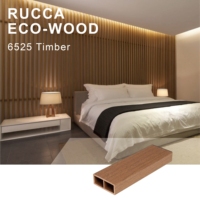 Bois de WPC recyclé en acajou 65*25mm, accessoires de porte en bois pour la conception architecturale extérieure, matériaux de construction