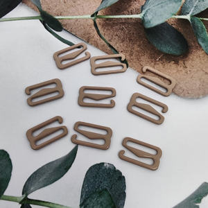 Anneaux et curseurs de soutien-gorge en nylon enduit écologiques, fermoir rond pour bikini, crochet de levage pour sous-vêtements, clip à 9 crochets - Product Image 1