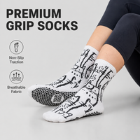 Chaussettes de yoga et de pilates pour femmes, imprimées sur mesure, avec logo de marque, antidérapantes, options de couleurs pour les commandes de marques personnalisées