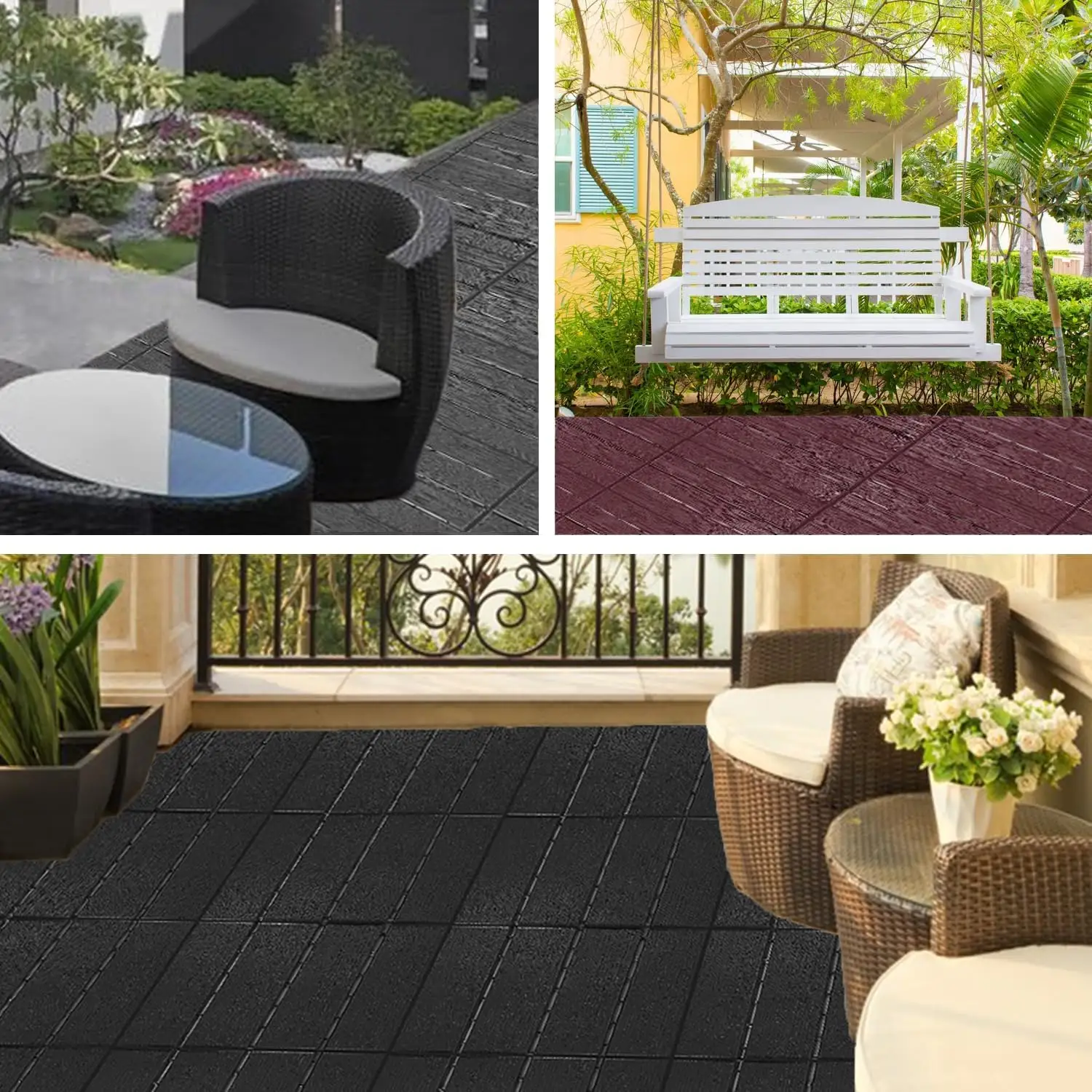 Vente en gros, tapis de sol extérieur pour jardin à large Usage, facile à installer sur une pierre de béton