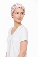 Bonnet de nuit en satin soyeux double couche avec bande à nouer pour femme, protection des cheveux bouclés, personnalisable OEM, vente en gros