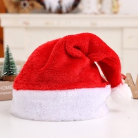 Chapeau de Père Noël en tissu peluche doux pour adultes et enfants, multicolore, costume de fête de Noël, décoration de maison, célébration familiale de Noël