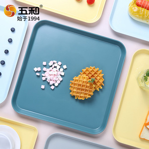 Melamine Tray Rectangular Solid Color Unbreakable For Home Hotel Restaurant Coffee Shop - Product Image 2