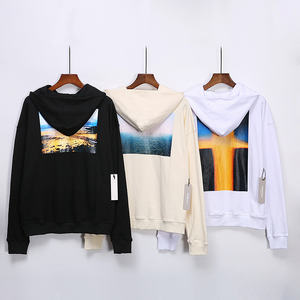 Sudadera con capucha juvenil, moderna y elegante, de corte holgado, sudadera con capucha ESS de múltiples líneas, top informal Evergreen FOG para hombre. - Product Image 1