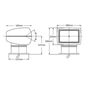 Mini Luz de búsqueda Led marina para exteriores para barco, camión, coche, yate, crucero - Product Image 6