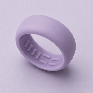 Coque de protection en silicone Oura Ring 5/4 Galaxy Ring RingConn Ultrahuman, couleur lilas lavande, ventilée, respirante, motif floral - Product Image 3