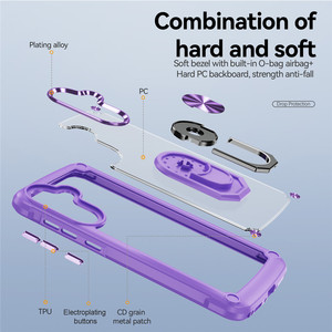Funda Protectora para Teléfono con Anillo Resistente para Samsung Galaxy A36 A37 A56 5G, Marco de TPU Suave, Parte Trasera Híbrida de PC, Cubierta Transparente - Product Image 6