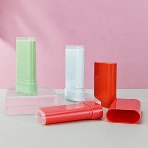 Hot Sale Customized 20g Round Oval Deodorant Stick Container <b>Plastic</b> Lip Balm <b>Tube</b> Container - Product Image 2