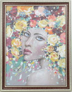 Toile d'art mural originale en relief 3D de style rétro imprimée à l'encre jet d'encre personnalisée Wei Mei Lantian pour la décoration de salon - Product Image 4