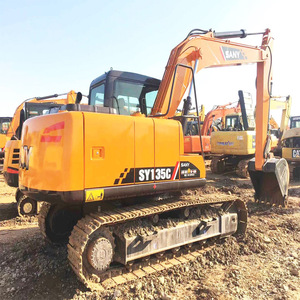 Lower Price Used Sany SY135 Crawler Excavator 2022 <b>Model</b> Diesel <b>Engine</b> 13 TON PLC Pump - Product Image 1