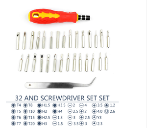 Hassas tornavida seti Torx Mini Gamebit uçları ile tri-kanat <span class=keywords><strong>32</strong></span> in 1 aracı araçları tamir kutusu donanım onarım tp-6032D tamir kiti - Product Image 4