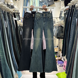Venta al por mayor del fabricante: Jeans de pierna ancha de cintura alta de alta calidad, estilo boyfriend holgado, pantalones de talla grande para <span class=keywords><strong>mujer</strong></span>. - Product Image 6