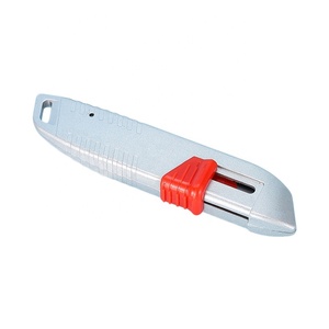 Cuchillo de caja automático de metal engrosado con apertura por resorte, cortador de papel de seguridad de aleación de aluminio para el hogar, cuchillo artístico extensible - Product Image 2