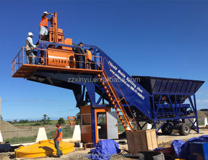 เครื่องผสมคอนกรีต YHZS25 35 50แบบเคลื่อนที่ได้เครื่องผลิตแนววิศวกรรมคอนกรีตสถานีผสมคอนกรีตไฮดรอลิก - Product Image 2