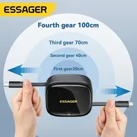 Essager kotak penyimpanan pengisi daya PD 60W, kotak penyimpanan pengisian daya USB Tipe C multifungsi, Organizer kabel perjalanan