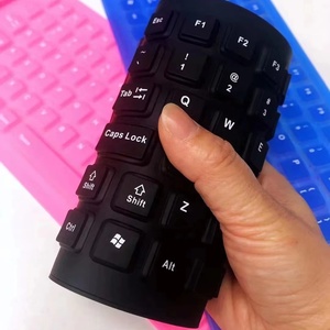 Tastiera pieghevole in Silicone Ultra sottile di fabbrica 109 tasti con cavo USB impermeabile con tapparelle da tavolo per <span class=keywords><strong>Computer</strong></span> portatile tastiera - Product Image 1