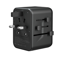 Adaptateur de voyage universel Adaptateur d'alimentation international avec 4 ports USB Adaptateur de prise mondiale Chargeur mural pour les États-Unis vers l'Europe