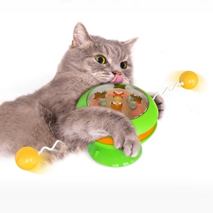 Palo giratorio multifunción con ventosa para mascotas, juguete interactivo para gatos con hierba gatera - Product Image 3