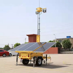 Solar Tower Mobile Lighting MPPT 6m 9m 12m Altura Battery Panel Security System Trailer CCTV Solar Energy System Security Camera - Product Image 4