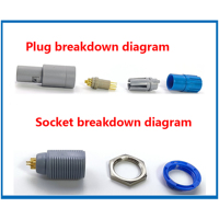 BEXKOM Usine Ventes Directes P Série IP65 Étanche Terminal À Souder Plaqué Or Connecteur Rapide Circulaire Médical pour Patient
