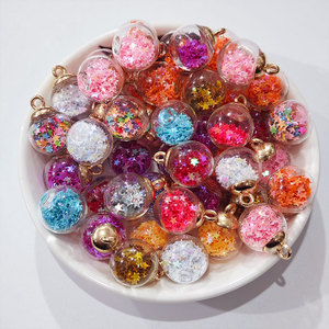 Leuchtend Bunte Treibsand-Fünfzackiger-Stern 16mm Ovale Kristall-Lampwork <span class=keywords><strong>DIY</strong></span> Handarbeit-Material Glasperlen mit Aufhängeloch für - Product Image 6