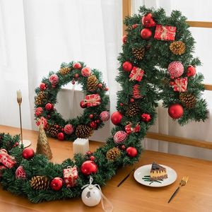 Venta al por Mayor de Coronas Navideñas para Puerta y Anillos de Guirnalda Realistas para Decoración Navideña - Product Image 4