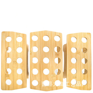 Soporte de madera para conos de helado con brochetas para exhibir postres, estante para servir en fiestas, color madera natural - Product Image 5