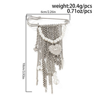 Broche Épingle de Sûreté Femme Élégante et Polyvalente pour Fête et Banquet, Ornament de Poitrine à Pompon au Design Personnalisé – Grande Vente Mode