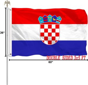 Personnalisable 3x5ft Polyester Imprimé Double Face Croate <span class=keywords><strong>Croatie</strong></span> Drapeau Européen Monde Drapeaux Nationaux avec Saignement <span class=keywords><strong>de</strong></span> Couleur - Product Image 3