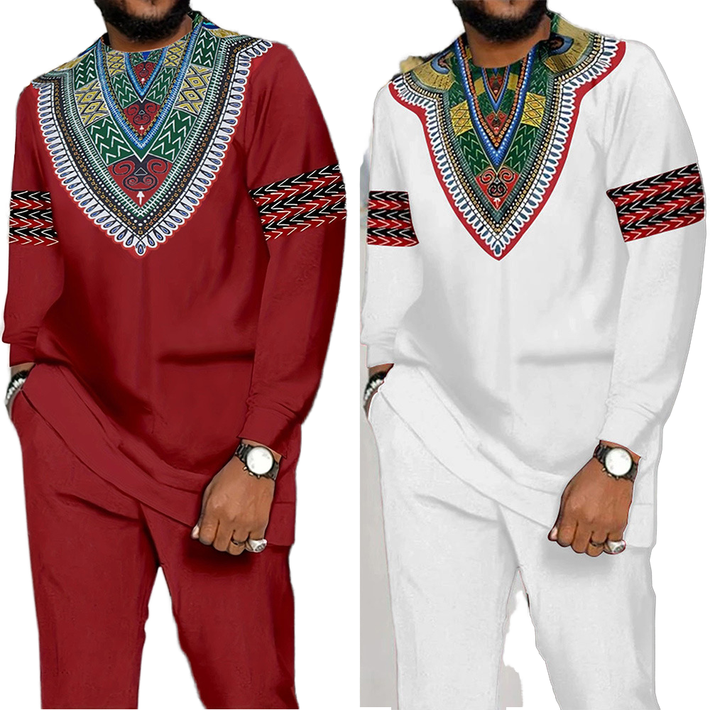 Man African Attire Shirts High Quality Dashiki Designs