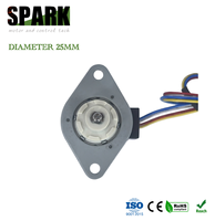 Motor paso a paso lineal PM de 25 mm, 12 V CC, 2 fases, ángulo de paso de 15 grados, 40 N.cm de torque, diámetro de eje de 3 mm para actuación de válvulas HVAC/robot